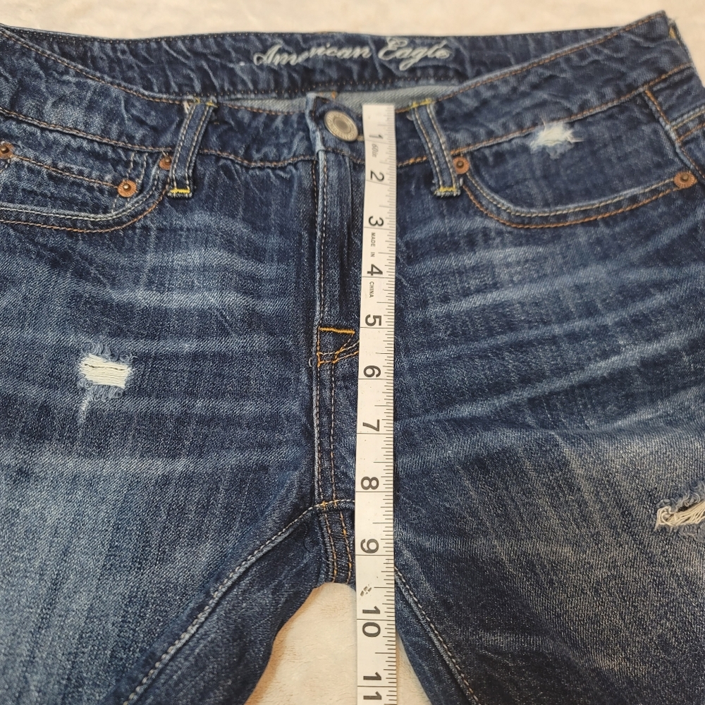 American Eagle Outfitters Women's Short Size 0 Medium Wash Denim - Picture 8 of 11